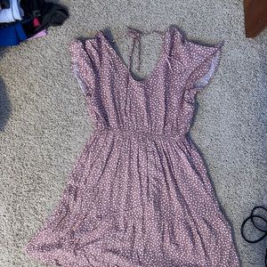 Dry goods pink polka dot mini dress